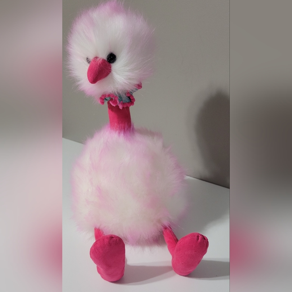 JELLYCAT 16" Raspberry Ripple Pom Pom Bird - Picture 6 of 8